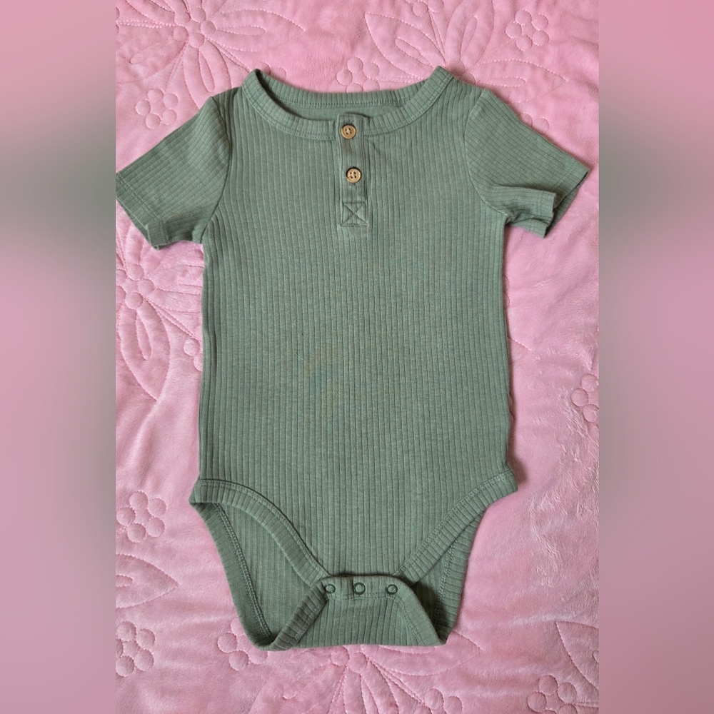 Cat & Jack Olive Ribbed Bodysuit
